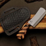 Custom Handmade Cowboy Bull Cutter Knife 440 C Steel with Leather Sheath