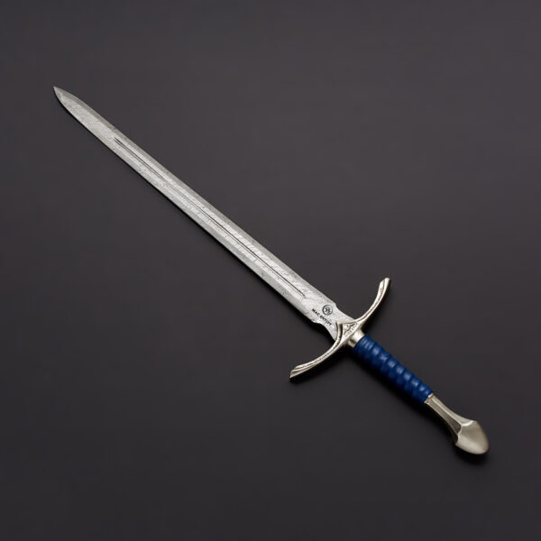 Damascus Steel Glamdring Sword Lord of Rings With Leather Sheath - Image 3