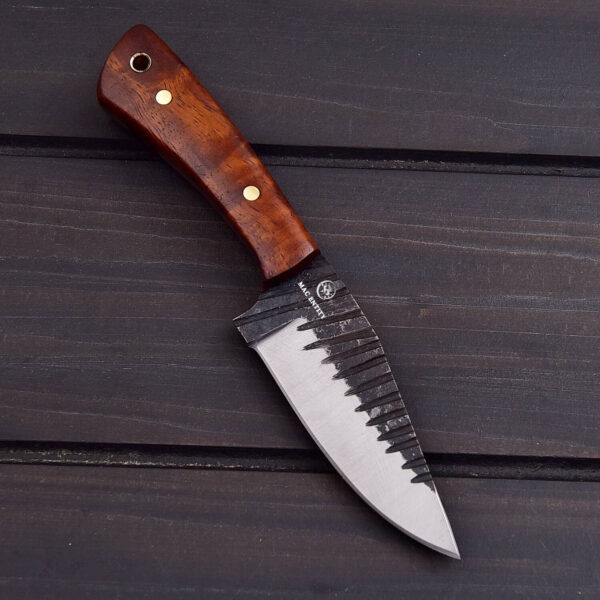 Handmade High Carbon Batak Knife Rosewood Handle With Leather Cover - Image 3