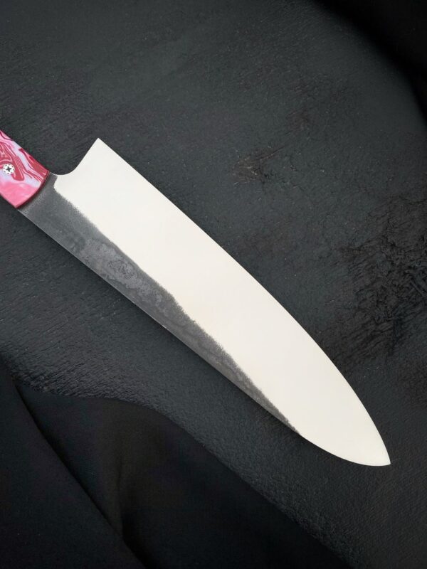 Custom Handmade Chef Knife Resin Handle with Leather Sheath - Image 5